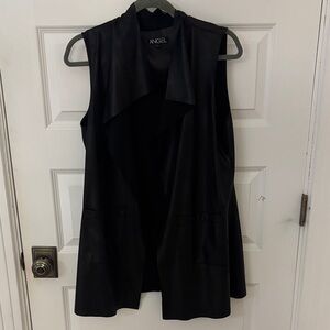 Angel Women's Black Vegan Leather Vest